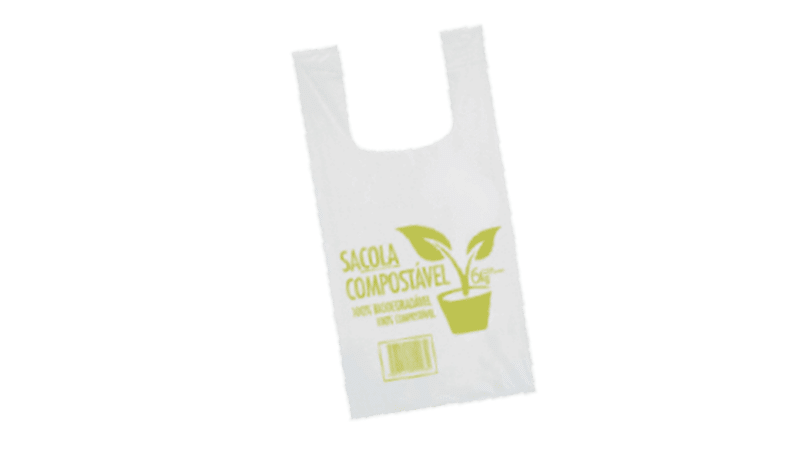 Sacolas biodegradáveis Compostável